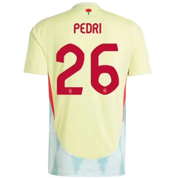 Design Spain National Team 2024 Away Jersey Pedri #26 Yellow Jersey - 1