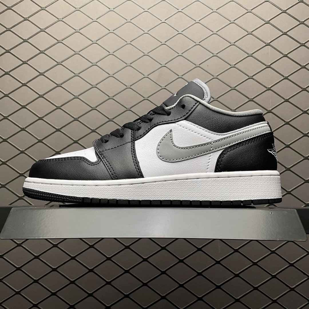 AJ1 Low Black White Gray 553558-040