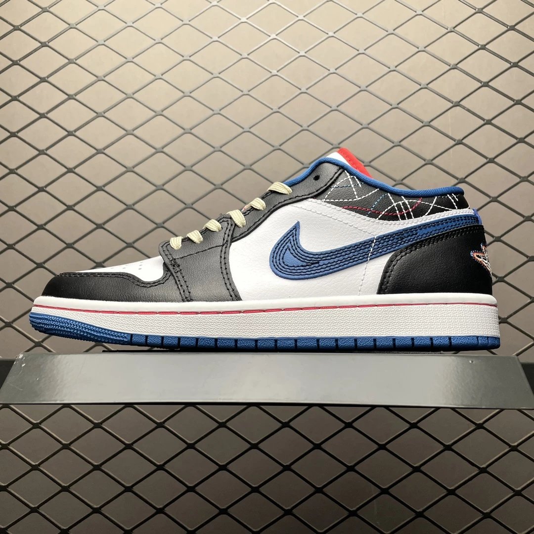 AJ1 Low Blue Black Embroidery FV3622-141