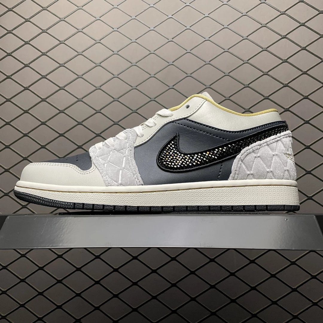 AJ1 Low Black Grey Silk DV1762-001