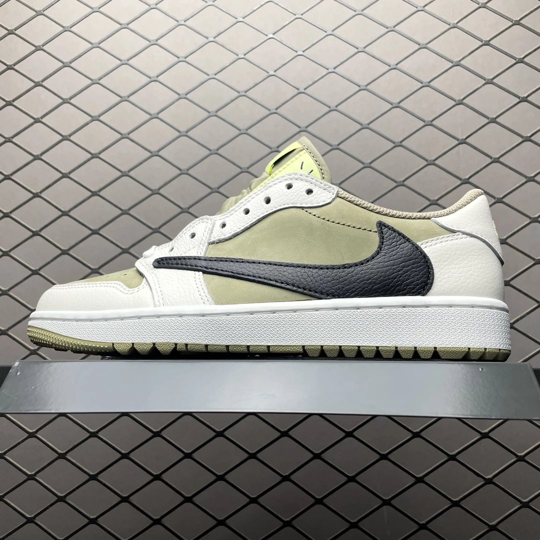 AJ1 Brown Green Golf Hook Low Top