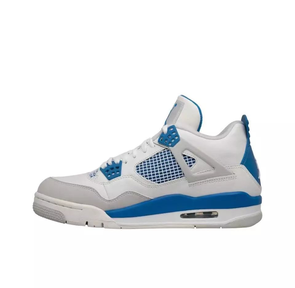 AJ4 White Treasure Blue