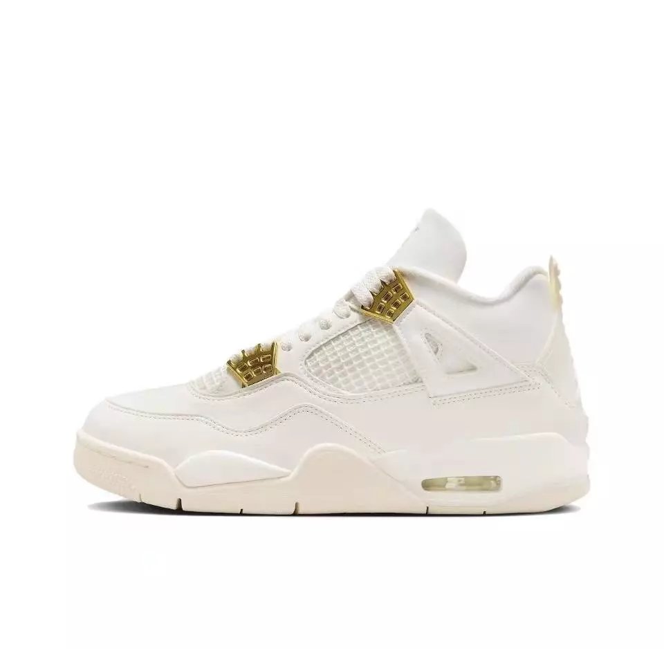 AJ4 Metallic White