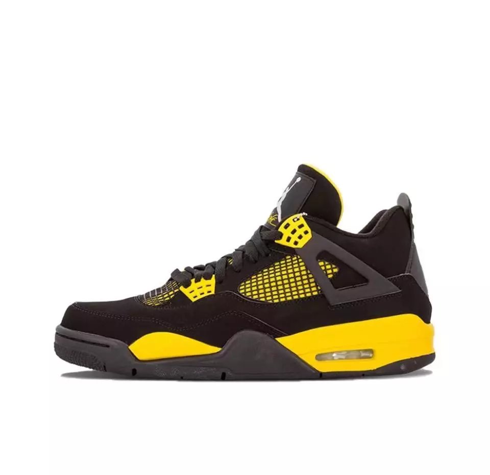 AJ4 Black Yellow Thunder God