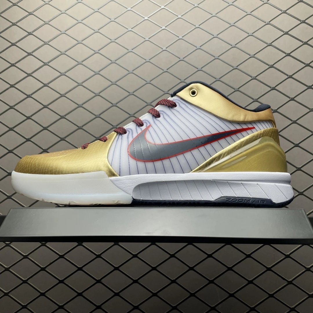Kobe 4 White Black Gold FQ3544-100
