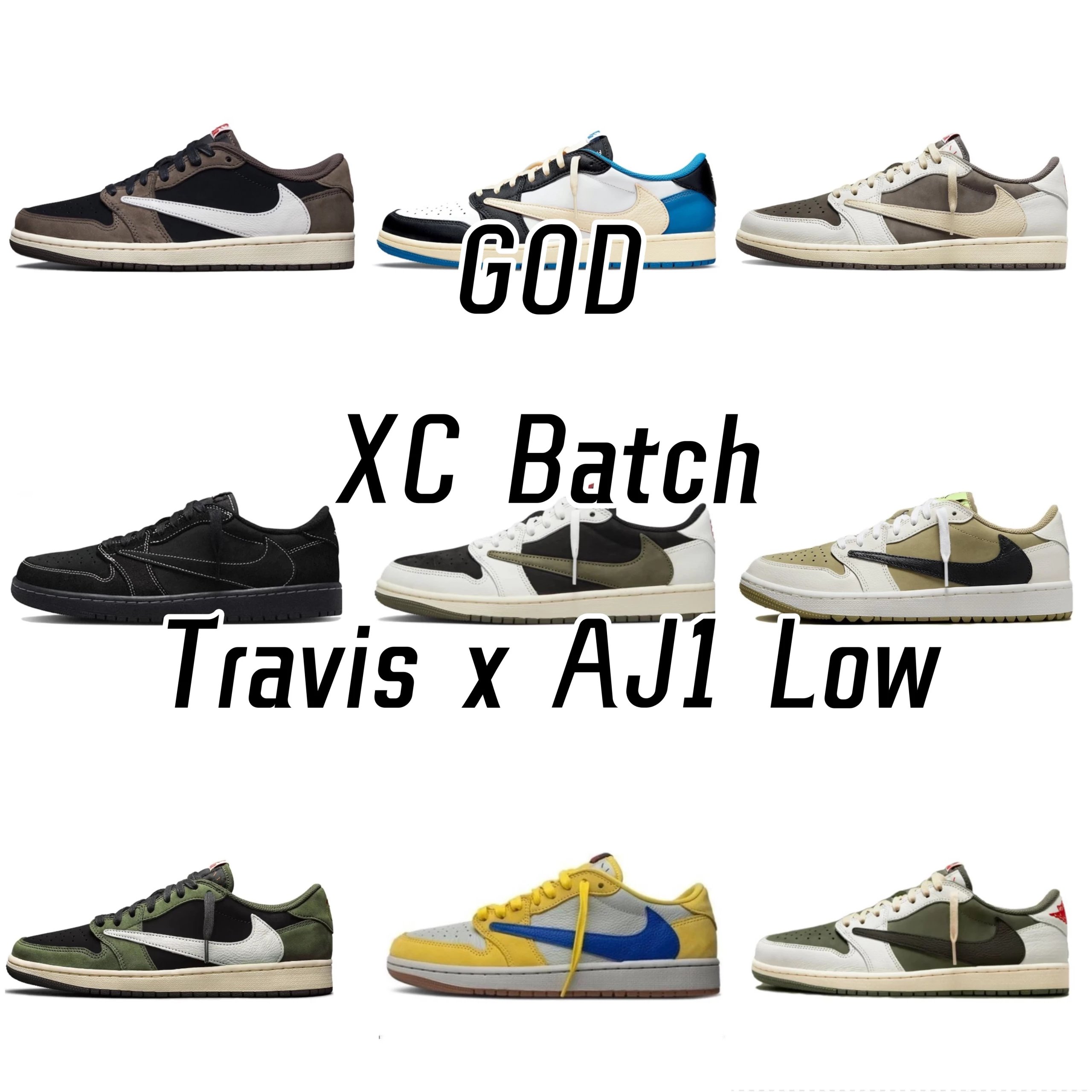 Item Thumbnail for XC Batch Travis Scott X AJ1 Low OG/XC版本 AJ1倒钩低帮 系列合集