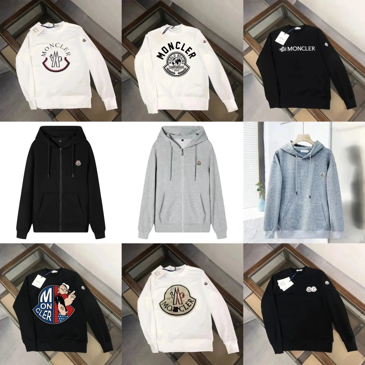 Moncler White Long Sleeve Hoodie