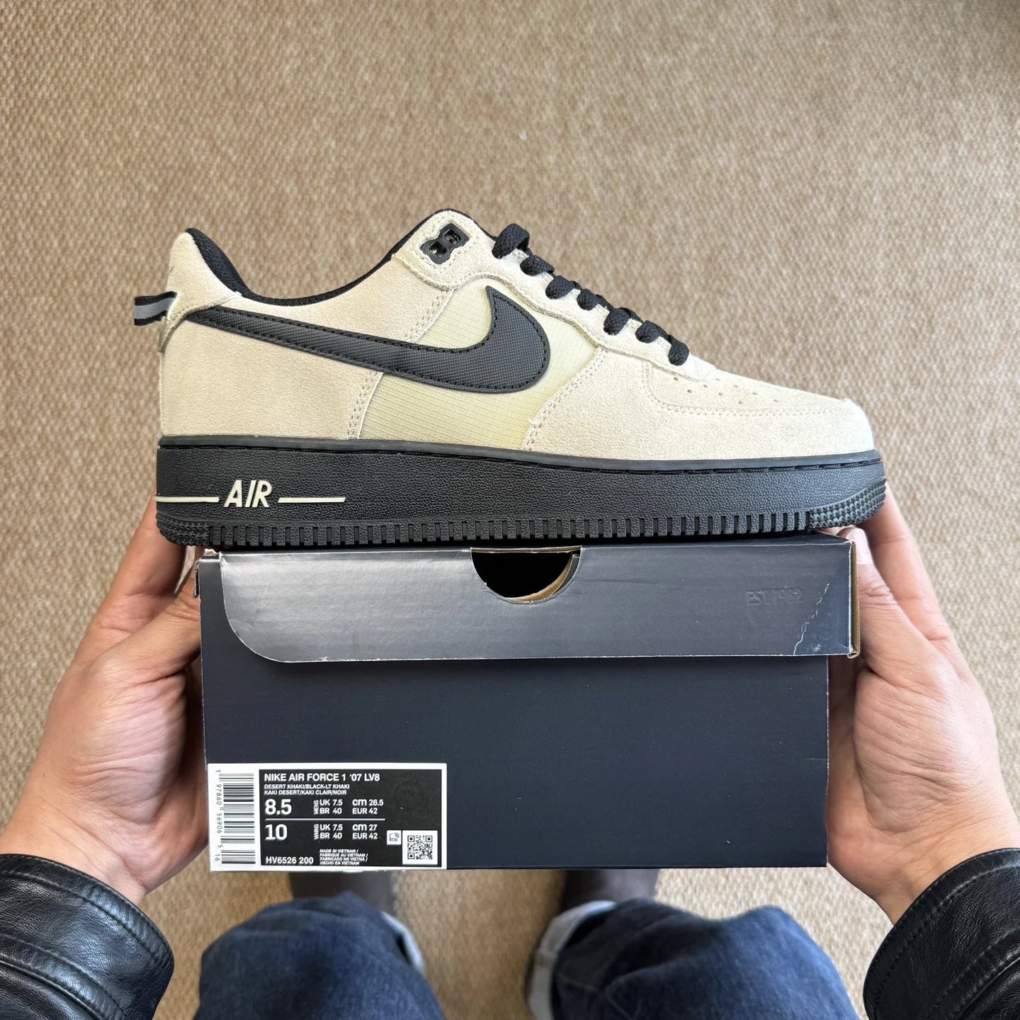 Nike Air Force 1 Low '07 LV8 Desert Khaki Black HV6526-200