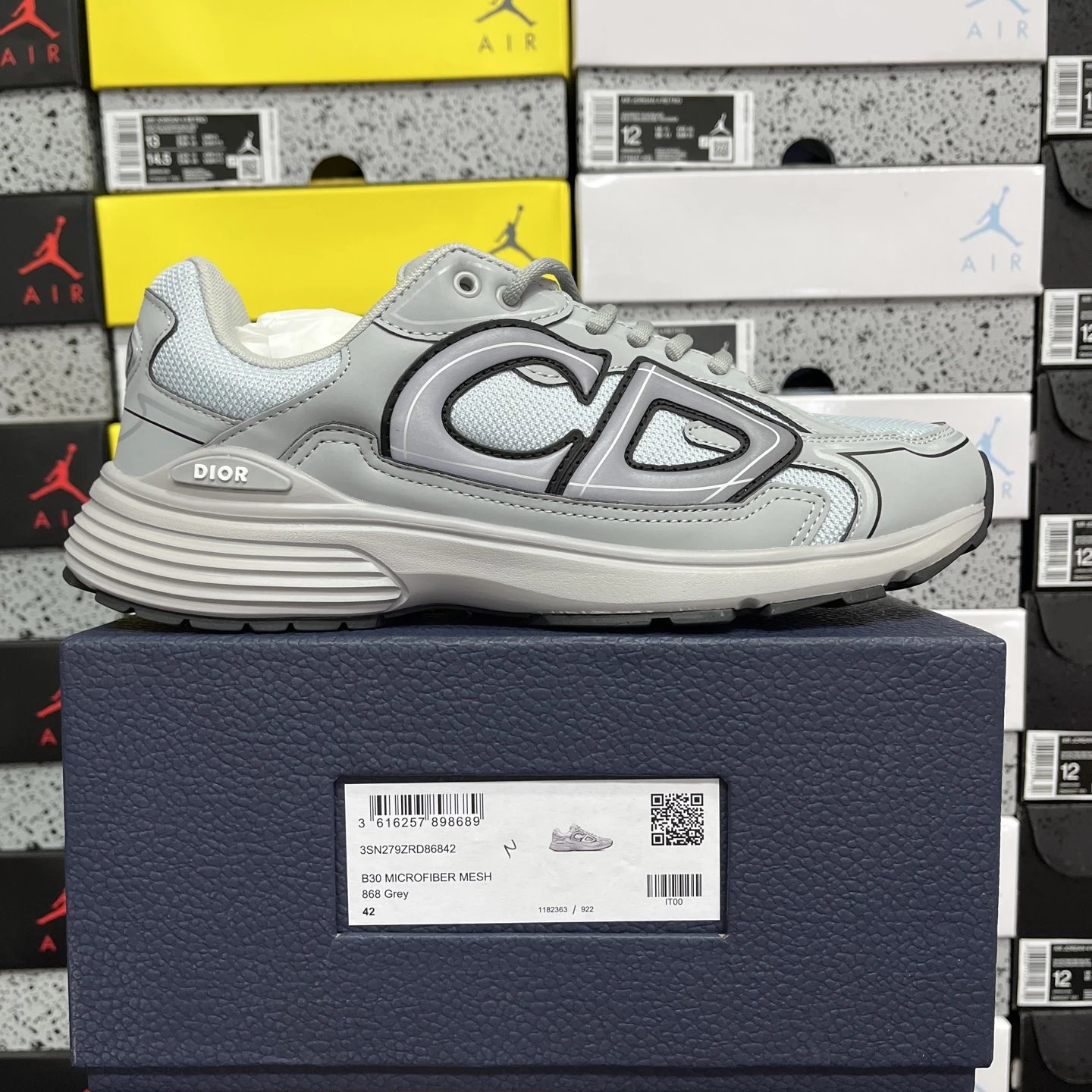 Dior B30 Low Grey 3SN279ZRD