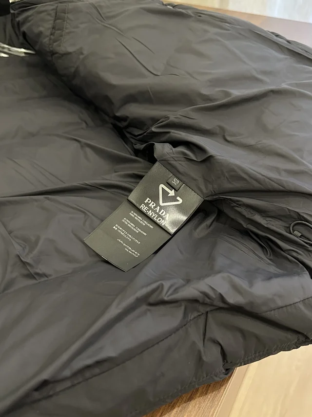 Prada Down Jackets Hooded Puffer Jacket with Sleeve Zip Pocket product detail image 8