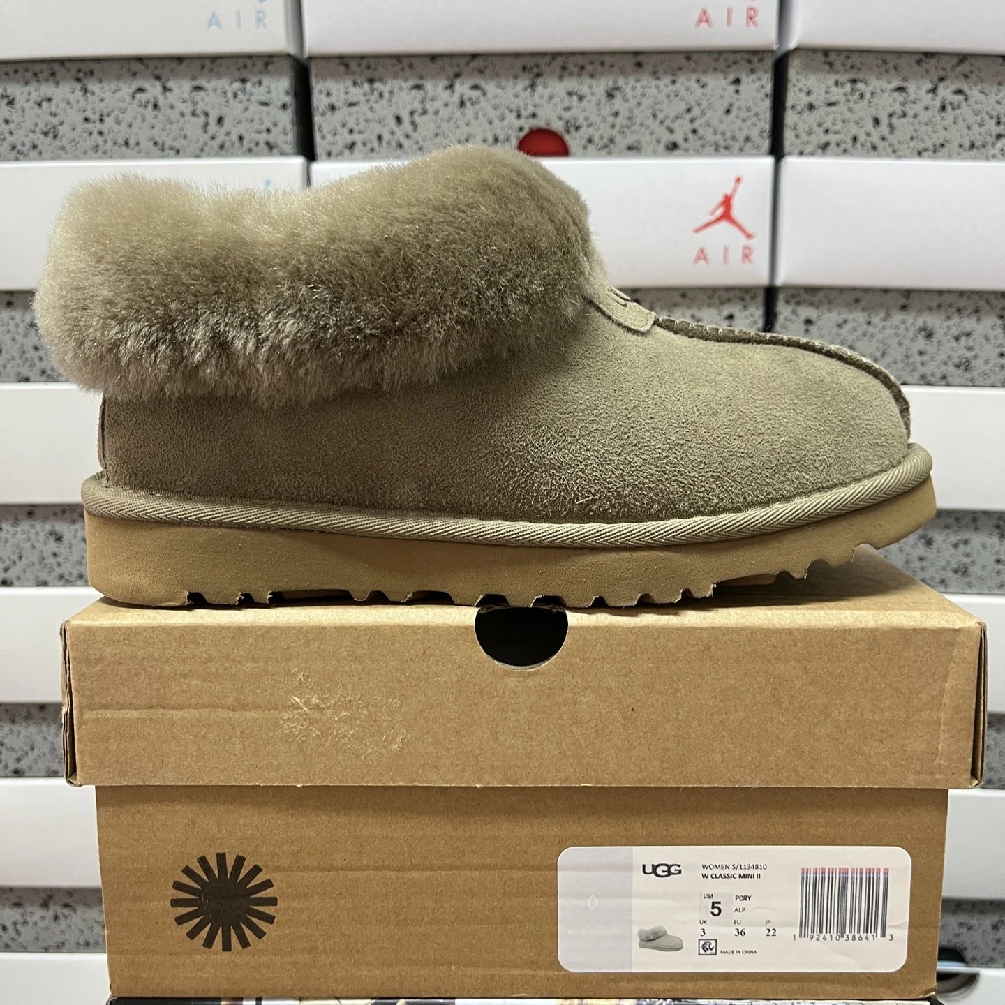UGG Women's Classic Mini II Shearling-Lined Suede Slipper - 1