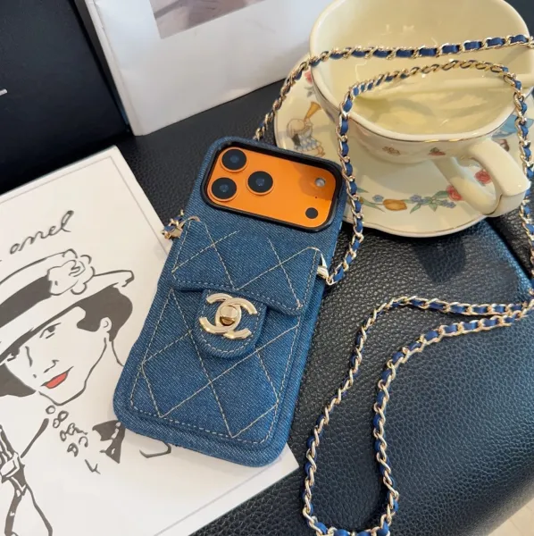 Prada Saffiano Leather Phone Case with Card Holder and Mini Crossbody Strap in Red Phone Accessories - 23