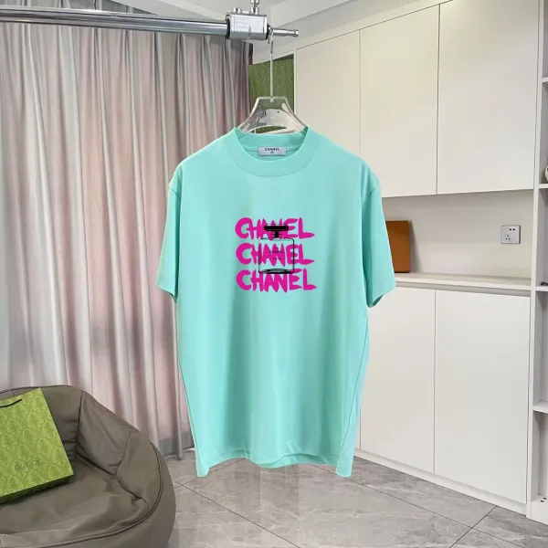 Chanel Logo Graphic T-Shirt Mint Green T-Shirt - 15