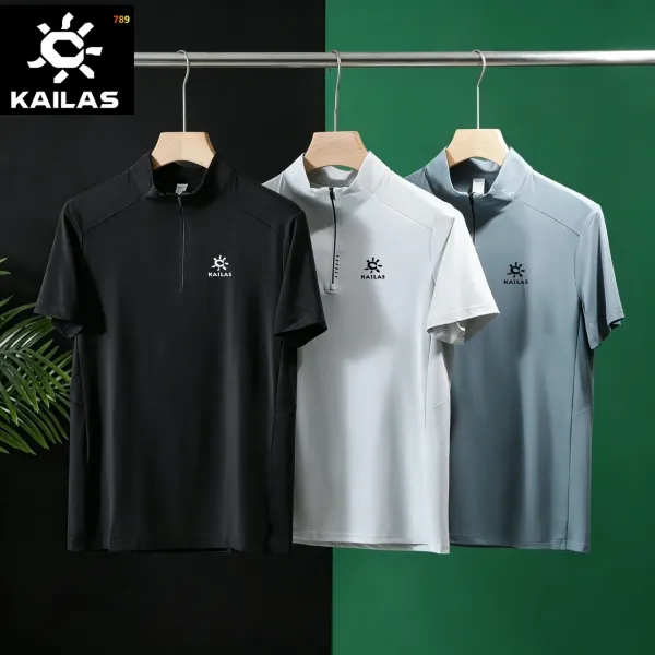 Design Kailas Half-Zip Performance T-Shirt Black Tops - 4