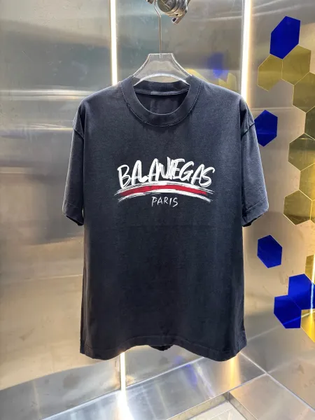 Balenciaga Balanegas Paris Black T-Shirt - 1