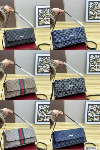 Gucci GG Marmont Mini Shoulder Bag Dark Gray Monogram Canvas - 2