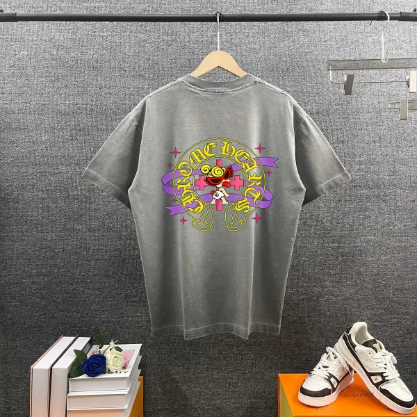 Chrome Hearts x Medicom Toy Bear Graphic Washed Gray T-Shirt - 1