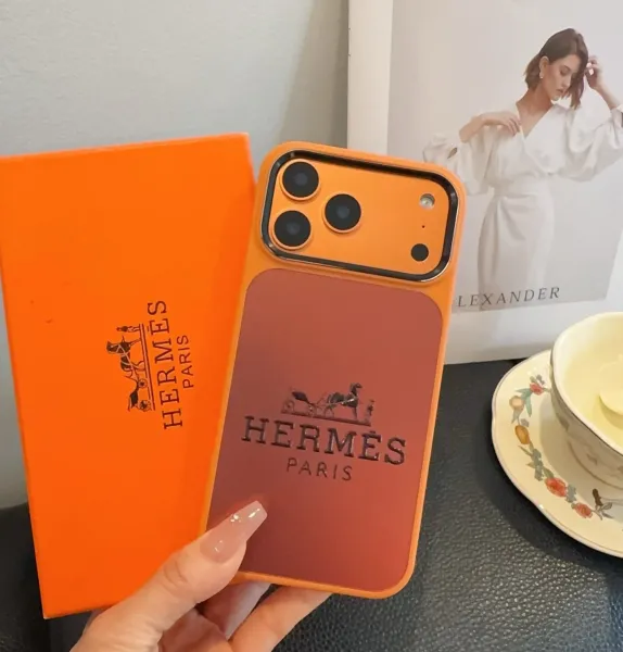 Hermès Paris Smartphone Case Orange and Terracotta Phone Case - 1
