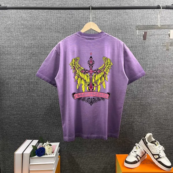 Chrome Hearts Cross Swirl Print Pink T-Shirt - 17