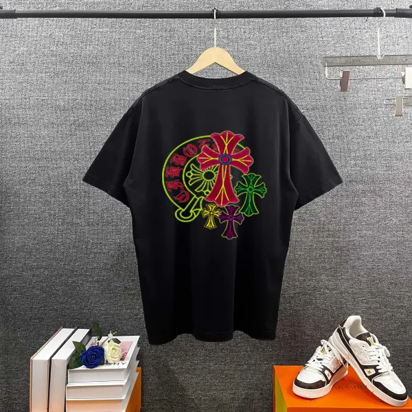 Chrome Hearts Cross Swirl Print Pink T-Shirt - 37