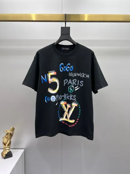 Louis Vuitton Monogram Icons T-Shirt Black - 39