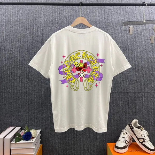 Chrome Hearts Cross Swirl Print Pink T-Shirt - 3