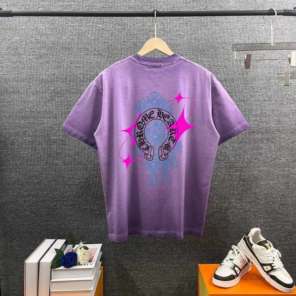 Chrome Hearts Cross Swirl Print Pink T-Shirt - 31