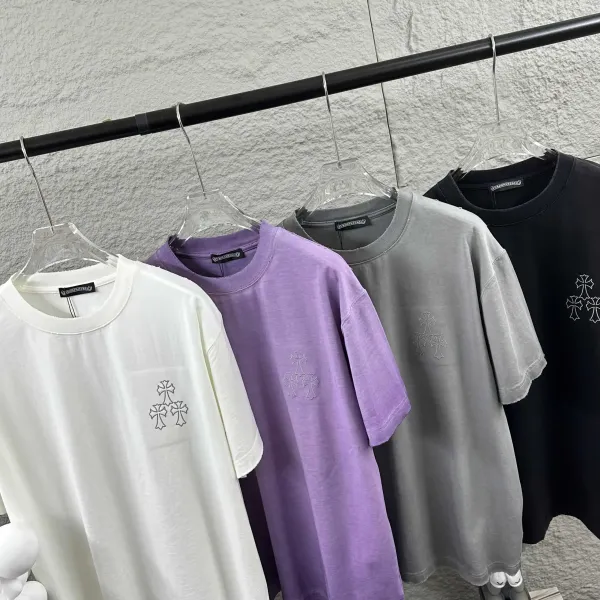 Chrome Hearts Cross Swirl Print Pink T-Shirt - 71