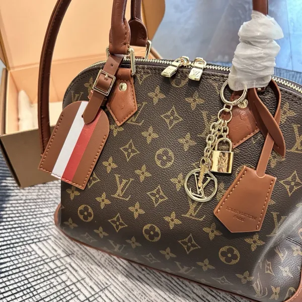 Louis Vuitton Alma BB Monogram Canvas Brown and Tan Handbag - 18
