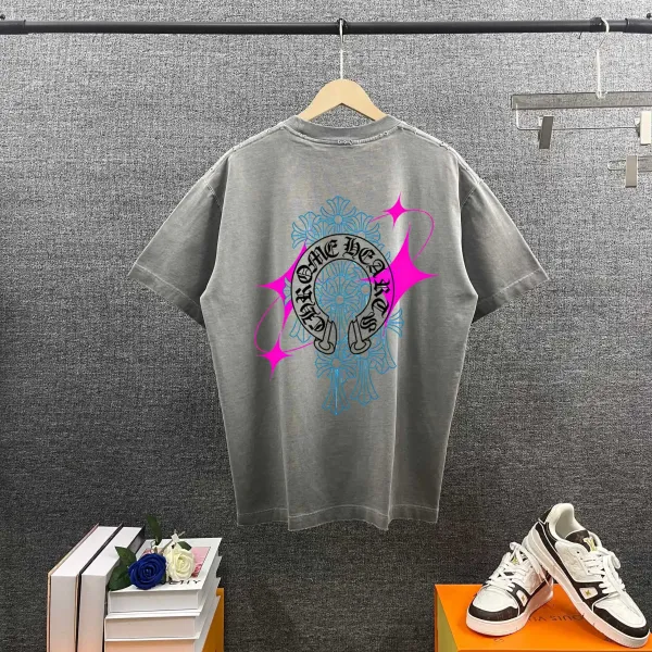 Chrome Hearts Cross Swirl Print Pink T-Shirt - 29