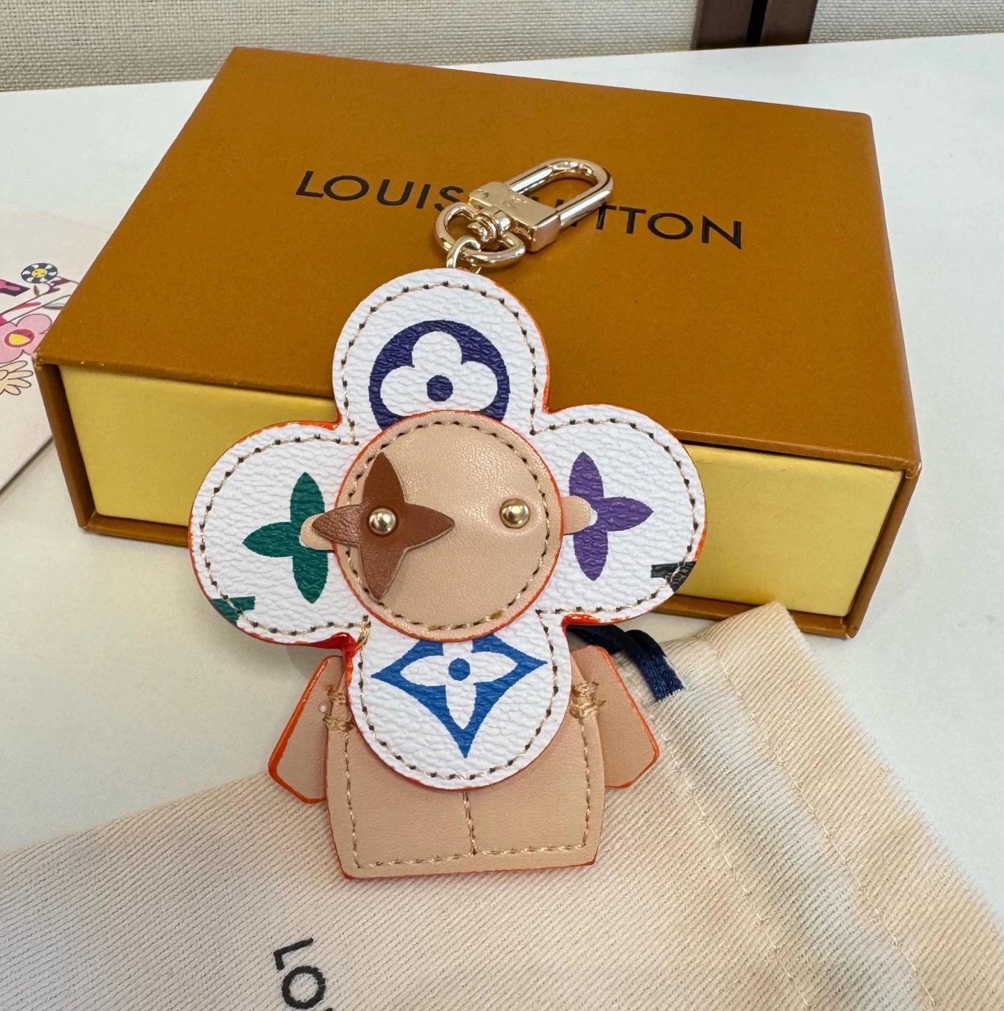 Louis Vuitton Monogram Multicolor Flower Charm Keychain Accessories - 13