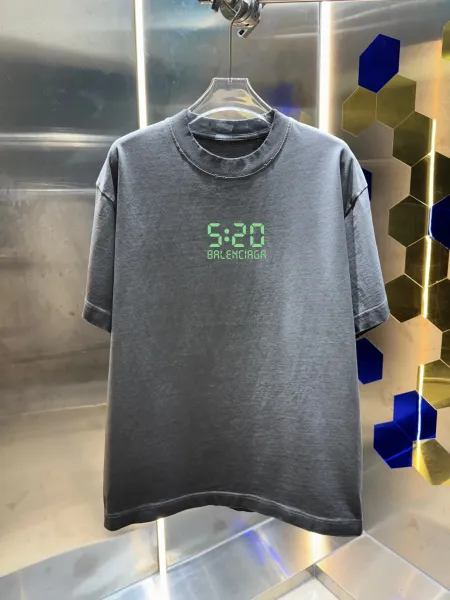 Balenciaga Digital Clock Graphic T-Shirt Gray - 1