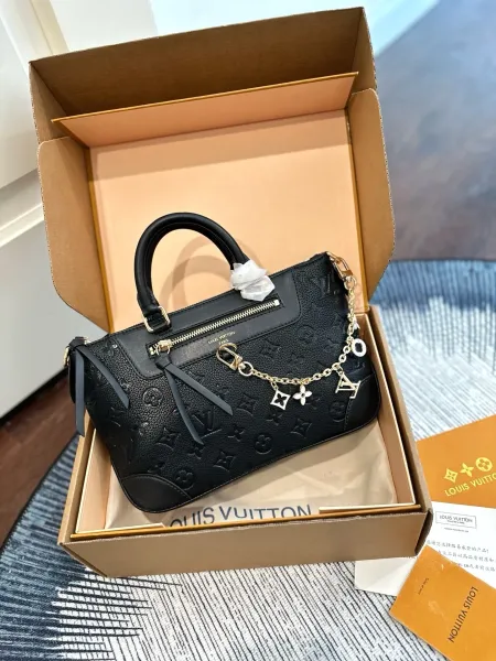 Louis Vuitton Twist MM Black Monogram Empreinte Leather Handbag - 2