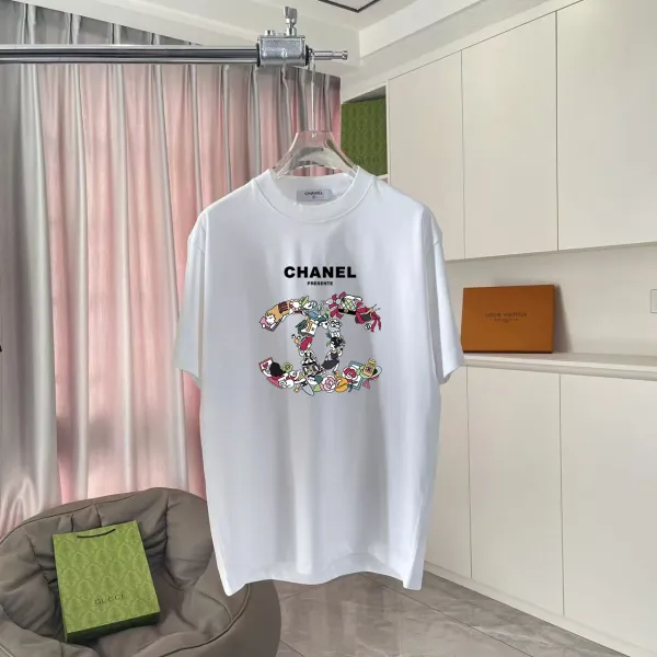 Chanel Logo Graphic T-Shirt Mint Green T-Shirt - 24