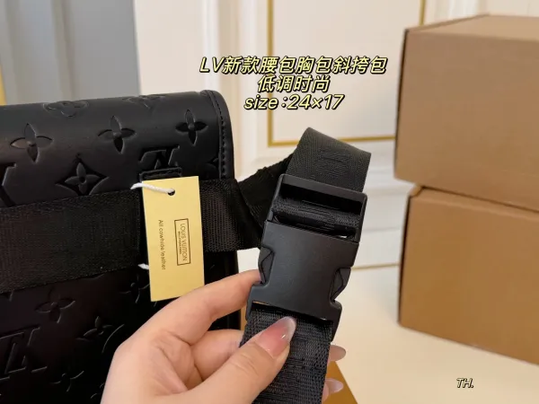 Louis Vuitton Monogram Empreinte Belt Bag Black Crossbody Bag - 11