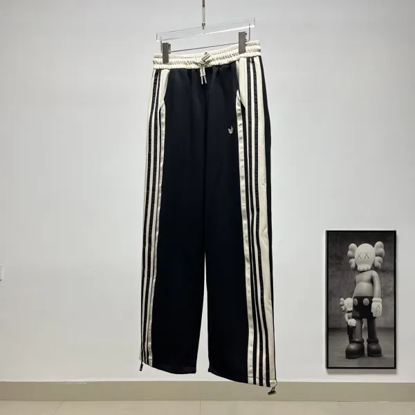 Adidas Originals Track Pants Beige with Black Triple Stripes Sweatpants - 6