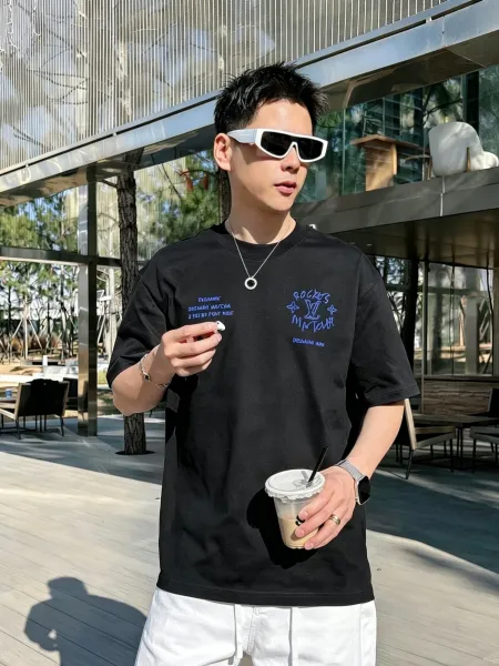 Louis Vuitton x Fragment Design Rockstar T-Shirt Black - 1