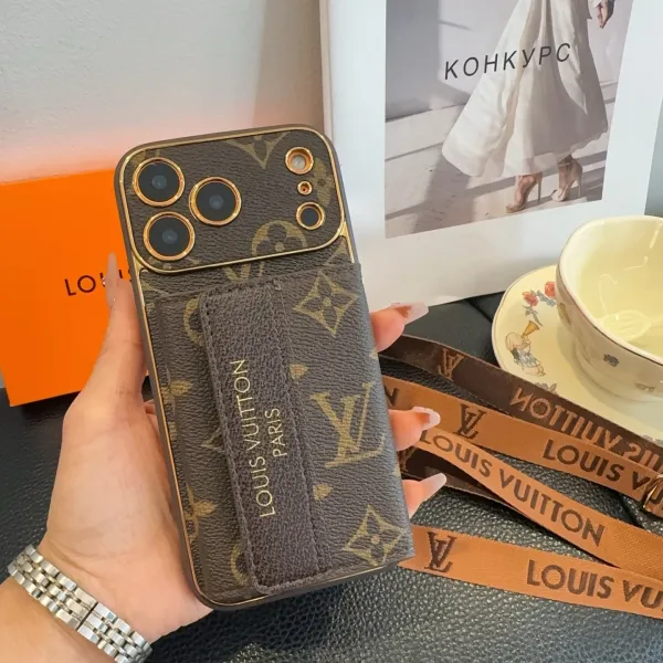 Gucci GG Marmont Phone Case with Card Holder Beige Canvas Phone Case - 13