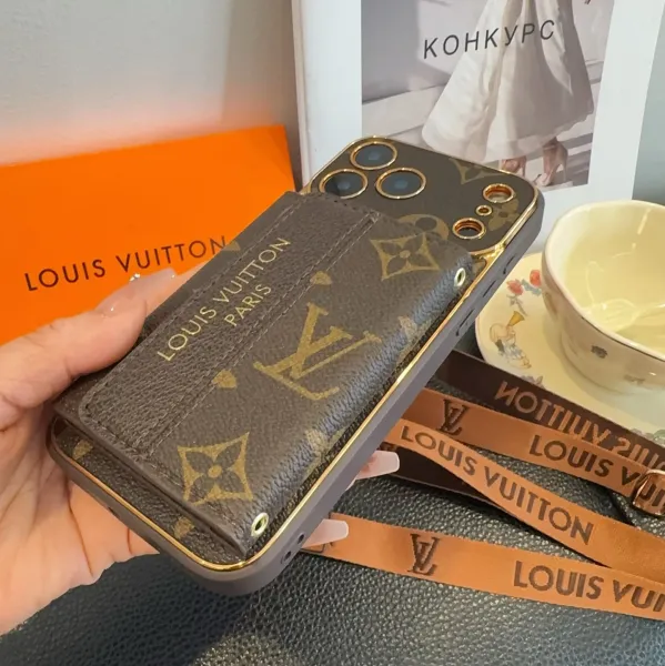 Gucci GG Marmont Phone Case with Card Holder Beige Canvas Phone Case - 12