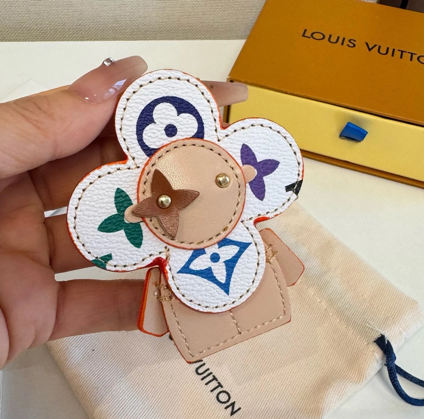 Louis Vuitton Monogram Multicolor Flower Charm Keychain Accessories - 12
