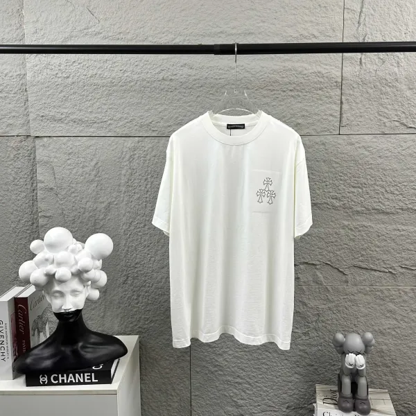 Chrome Hearts Cross Swirl Print Pink T-Shirt - 72