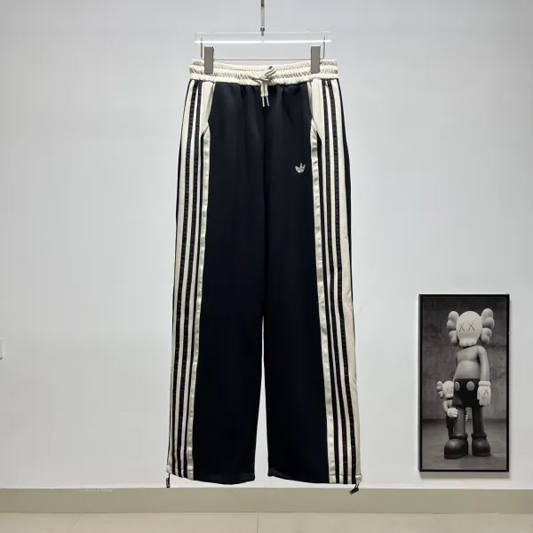Adidas Originals Track Pants Beige with Black Triple Stripes Sweatpants - 5