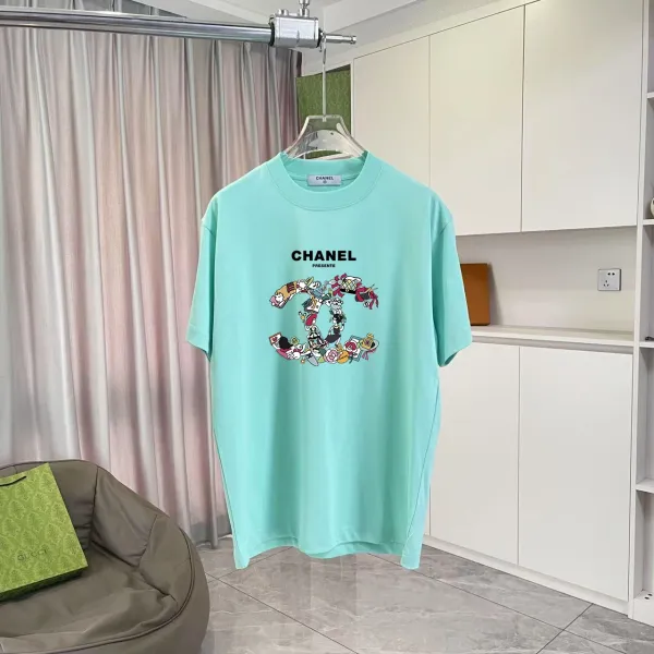Chanel Logo Graphic T-Shirt Mint Green T-Shirt - 23