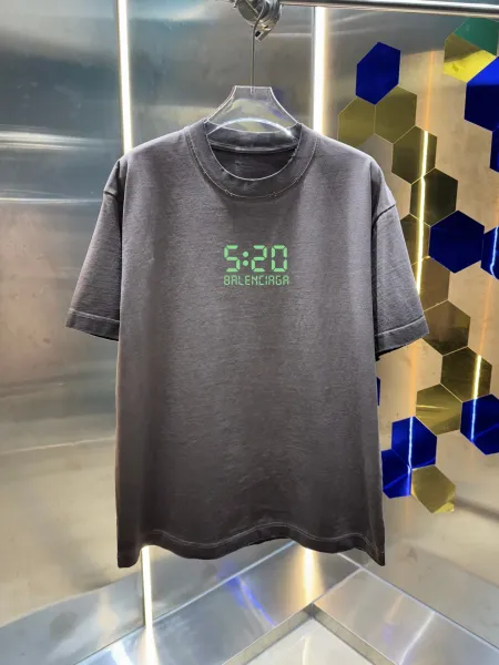 Balenciaga 5:20 Digital Clock T-Shirt Black - 14