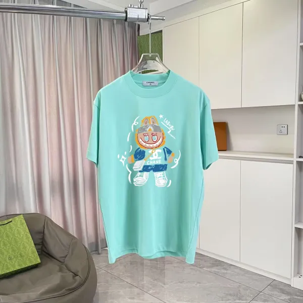 Chanel Logo Graphic T-Shirt Mint Green T-Shirt - 3