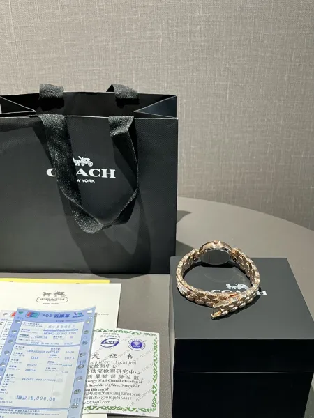 Coach Madison Oval Rose Gold-Tone Watch with Black Dial and Chain Bracelet Watches - 16