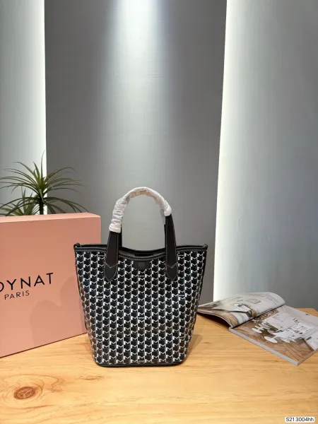 Design Dynat Paris Monogram Tote Bag Black and White Handbag Tote Bag - 1
