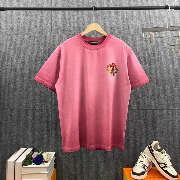 Chrome Hearts Cross Swirl Print Pink T-Shirt - 40