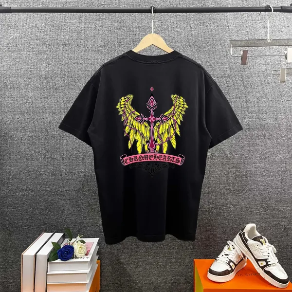 Chrome Hearts Cross Swirl Print Pink T-Shirt - 13