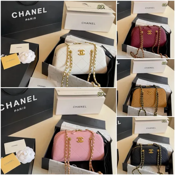 Chanel Mini Coco Handle Pink Quilted Caviar Leather Chain Bag Shoulder Bags - 2
